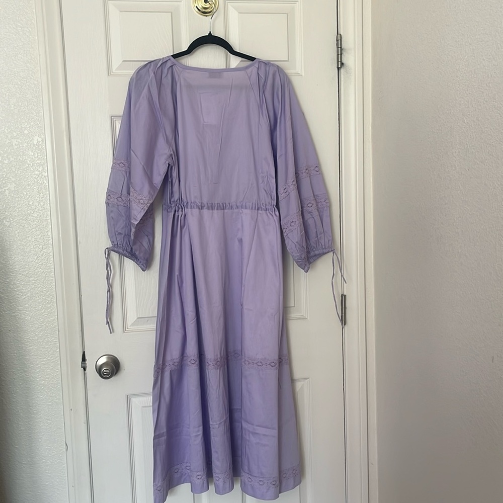 NWT  $304 Harshman Belle dress lilac puff sleeve maxi length size XS - Picture 12 of 14